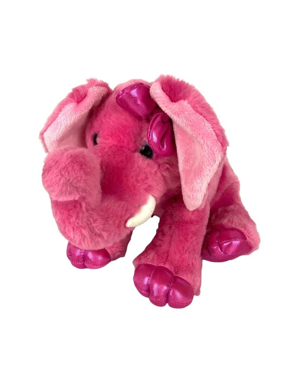 Aurora World Girlz Nation Plush Pink Elephant 12 inch Stuffed Animal Sparkly Bow